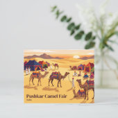 Pushkar Kameelmarkt India Briefkaart (Staand voorkant)