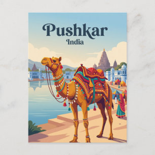 Pushkar Kameelmarkt India Briefkaart