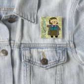 Pushkin-toets Vierkante Button 5,1 Cm (In situ)