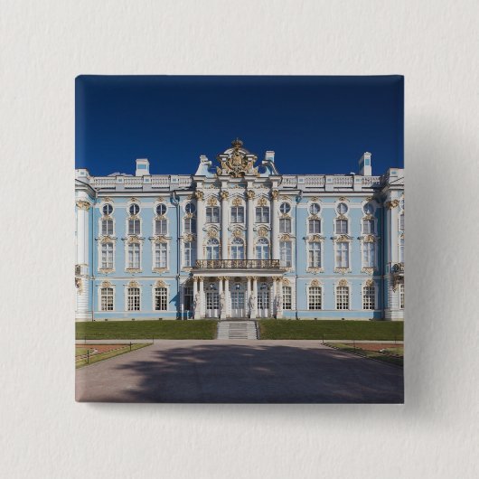 Pushkin-Tsarskoye Selo, Catherine Palace Vierkante Button 5,1 Cm (Voorkant)
