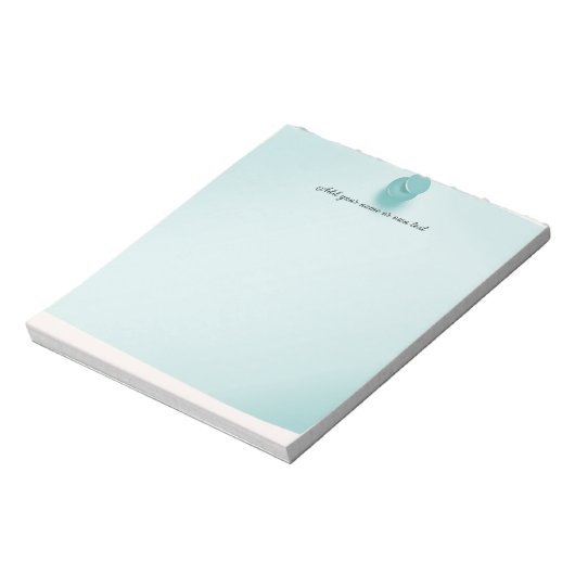 Pushpin Thumbtack Blauw  Notitieblok (Linkerzijde)