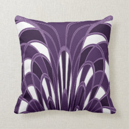 Pushroom Abstract - Art Deco - Plum Kussen