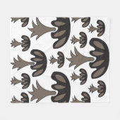 Pushroom Black Gray Pattern Fleece Deken (Voorkant (Horizontaal))