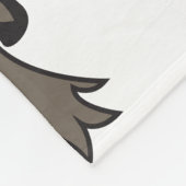 Pushroom Black Gray Pattern Fleece Deken (Hoek)