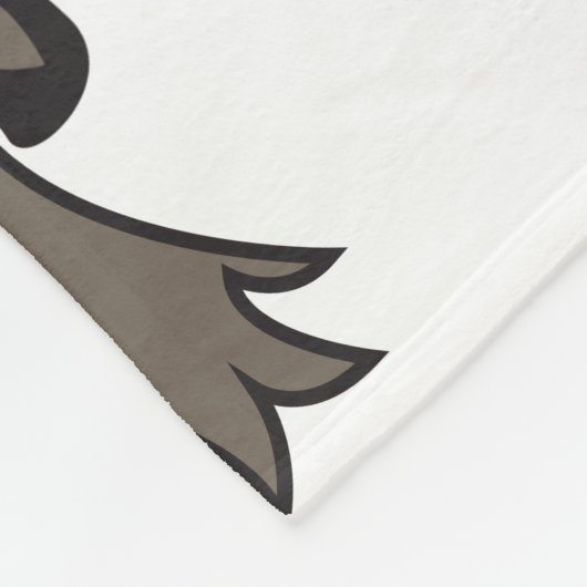 Pushroom Black Gray Pattern Fleece Deken (Hoek)