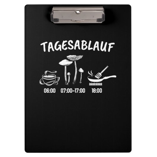 Pushroom Collector Timtable Klembord (Voorkant)