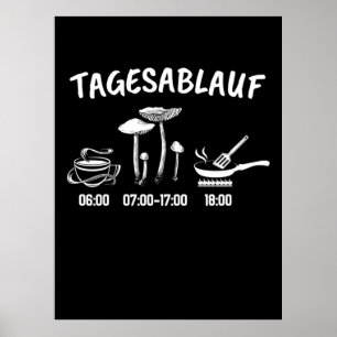 Pushroom Collector Timtable Poster
