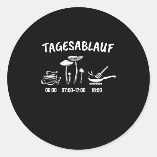 Pushroom Collector Timtable Ronde Sticker (Voorkant)