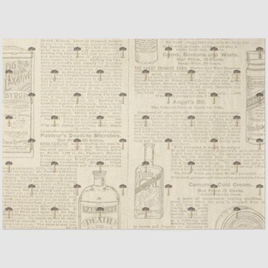 Pushroom Ephemera Design Series #7 Tissuepapier (Voorkant)