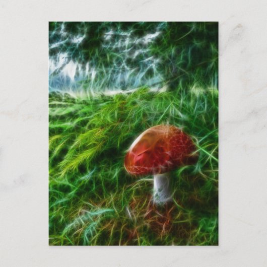 Pushroom Fractal Forest Briefkaart (Voorkant)