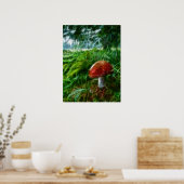 Pushroom Fractal Forest Poster (Keuken)