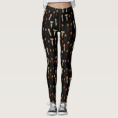 PushroomsPsychedelische Planten Art Leggings (Voorkant)