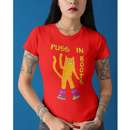 Puss in Boots Ginger cat gezegde Hallo T-shirt
