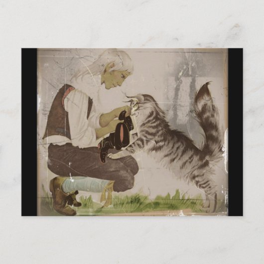 Puss in Boots krijgt Boots Boots Briefkaart (Voorkant)