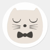 Puss Whiskas. Ronde Sticker (Voorkant)