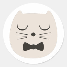 Puss Whiskas. Ronde Sticker