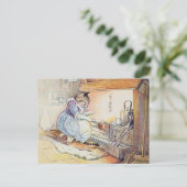 Pussy Cat Cooks door de Fireplace Briefkaart (Staand voorkant)