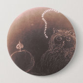 Pussy cat in glorie blikseminslag ronde button 4,0 cm (Voorkant)