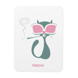 Pussy Golightly Miauw witte magneet