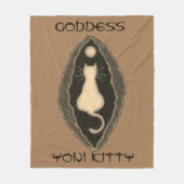 Pussy Kat Goddess Yoni Fleece Deken (Voorkant)