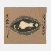 Pussy Kat Goddess Yoni Fleece Deken (Voorkant (Horizontaal))