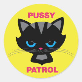 Pussy Patrol Ronde Sticker