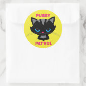 Pussy Patrol Ronde Sticker (Tas)