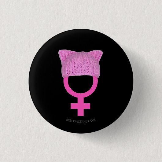 Pussy Pet Womens Power Ronde Button 3,2 Cm (Voorkant)