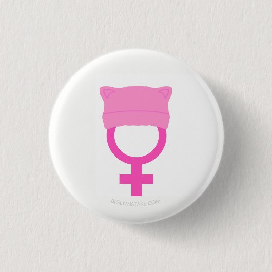 Pussy Pet Womens Power Ronde Button 3,2 Cm (Voorkant)