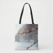 Pussy willow-bijkantoren met catkins in de late wi tote bag (Voorkant)