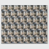 Pussy Willow boeket in boerderijraam Cadeaupapier (Vlak)