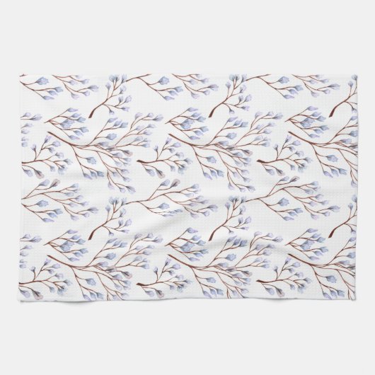 Pussy Willow Branches Theedoek (Horizontaal)