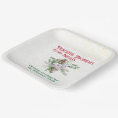 Pussy Willow Catkin Bouquet Christmas Papieren Bordje (Gebogen)