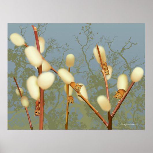 Pussy Willow Fantasy Plant Poster (Voorkant)