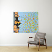 Pussycats en Pompoenen Wandkleed (In Situ (horizontaal))