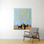 Pussycats en Pompoenen Wandkleed (In situ)