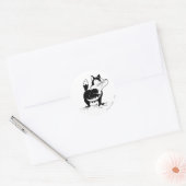 Pussyfoot Claws Away Ronde Sticker (Envelop)
