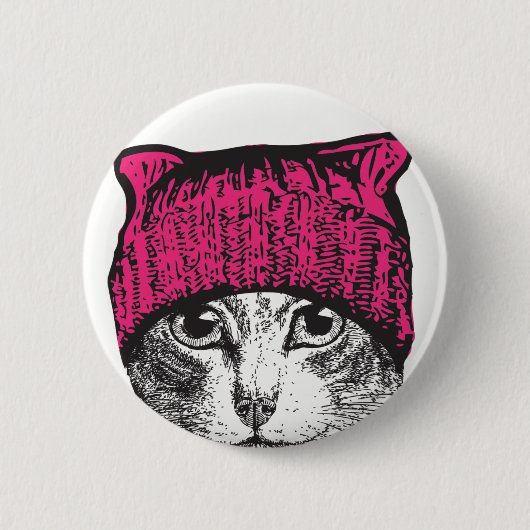 Pussyhat Pussycat Button - Blijf op de nicht (Voorkant)