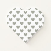 Pussywillow Gray polka harten wit Notitieboek (Achterkant)