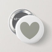 Pussywillow Gray polka harten wit Ronde Button 5,7 Cm (Voorkant /achterkant)