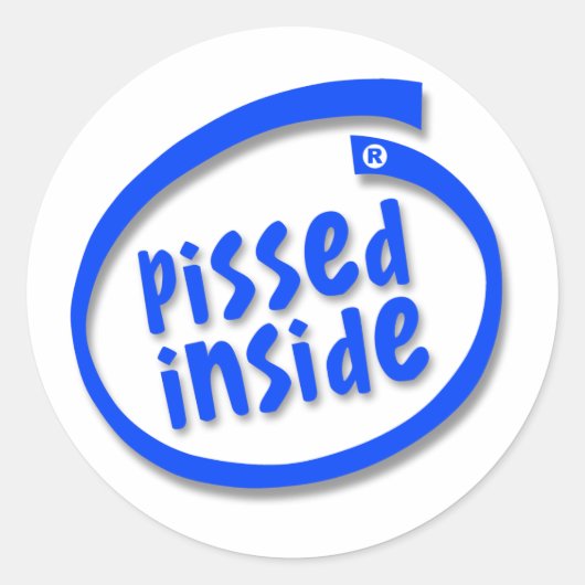 Pust Inside Ronde Sticker (Voorkant)