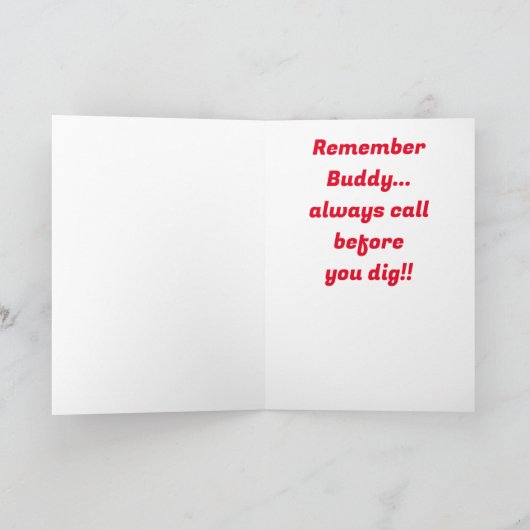 Pust off Golfer Kaart (Binnen)