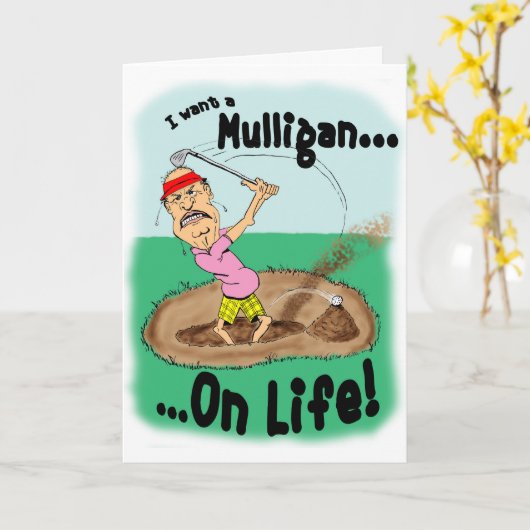 Pust off Golfer Kaart (Gele Bloem)