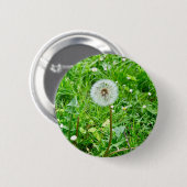 Pusteblume auf einer Wiese 1 Ronde Button 5,7 Cm (Voorkant /achterkant)