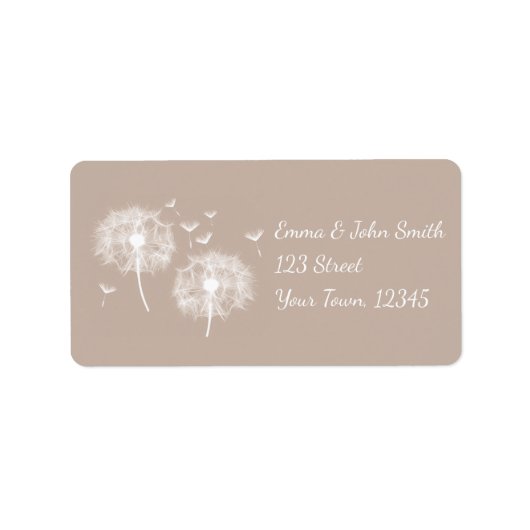 Pusteblume - braun | romantischer etiket (Voorkant)