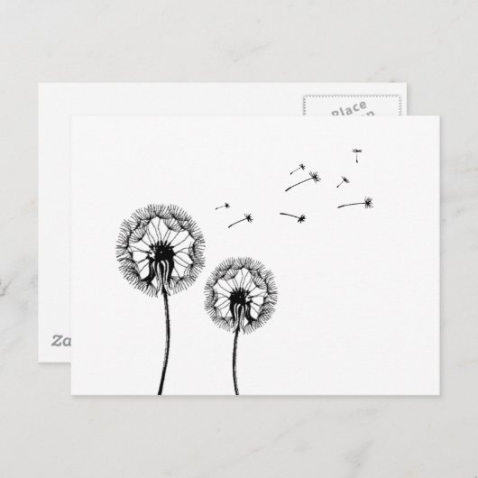 Pusteblume Briefkaart (Voorkant / Achterkant)