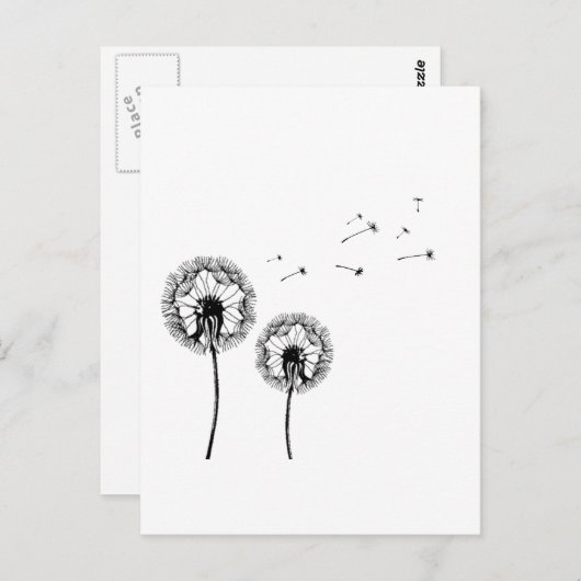Pusteblume Briefkaart (Voorkant / Achterkant)