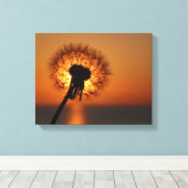 Pusteblume / Dandelion Canvas Afdruk (Insitu (Houten vloer))