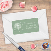 Pusteblume - grün | romantischer etiket