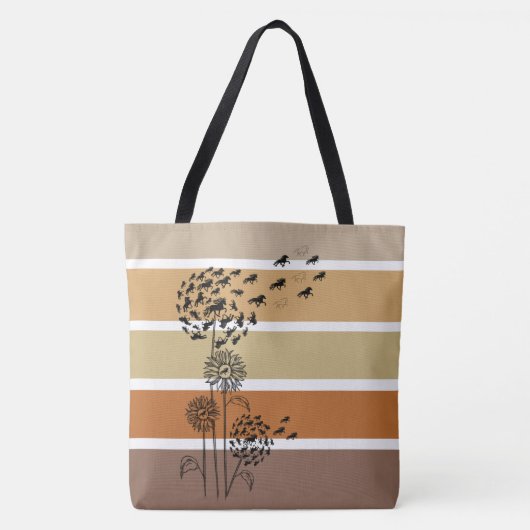 Pusteblume mit Tölter u. Tölter Tasche Tote Bag (Voorkant)